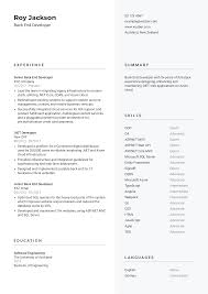 Maybe you would like to learn more about one of these? Back End Developer Resume Example