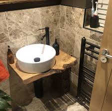 Find vanity tops at wayfair. Live Edge Solid Character Rustic Wood Bespoke Rustic Wash Stand Sink Unit Bathroom Vanity Unit Wooden