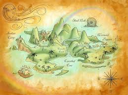 Neverland Map By Mercedesjk On Deviantart Neverland Map Pirate Maps Peter Pan Disney