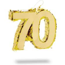 If all that you need is a theme to brainstorm ideas for the card, here is a list of some. Mini Number Pinata 70 For 70th Birthday Anniversary Gold Foil Target