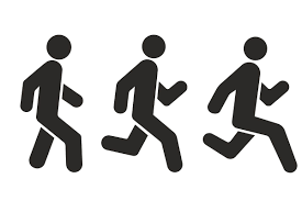 Racing Running And Walking Icon V Silhouette Man Icon Pictogram