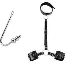 Amazon.com: Couple Sex Game Tool Women's Sexy BDSM Restraint Kit Back  Handcuffs Collar SM Bondage Sets Anal Hook (3-Style-Black), 24.0 Count :  Health & Household