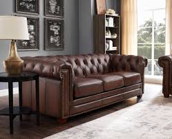 Living room sofa and chairs set. Dark Brown Stanwood Genuine Leather Sofa Chair Set 3pcs Hydeline Traditional Stanwood 9877scc1866h Set 3