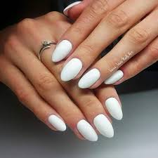 Almond Short Almond Shaped Matte Black Nails 24 Fabulous White Nails Designs Worth Stealing Matte White Nails White Nail Designs White Acrylic Nails