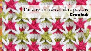 En este vídeo les enseño como tejer paso a paso un hermoso punto tejido a crochet con flores en dos colores y seis pétalos tejido en una sola pieza ; Punto Con Estrellas De Vainillas De Colores O Estrella Polaca Tejido A Crochet Incluye Diagramas Alcrochet Com
