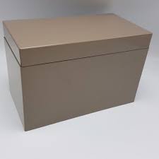 Steelmaster 5x8 Inch Index Card Box Metal Putty Usa Recipe Beige Brown Steelmaster Vintage Office Supplies Vintage Office Index Cards