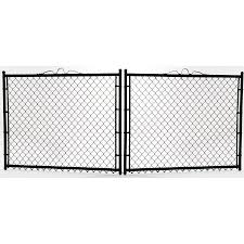 4 Foot Black Chain Link Fence Gate Common 4 Ft X 12 Ft Actual 4 Ft X 11 5 Ft Vinyl Coated Vinyl Coated Steel Chain Link Fence G Chain Link Fence Gate Black Chain Link Fence Chain Link Fence