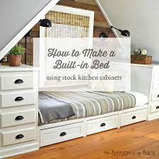 And cabinet widths vary from 9 to 36 in 3 increments. How To Make A Built In Bed Using Kitchen Cabinets A Rustic Planked Wall Simplicity In The South