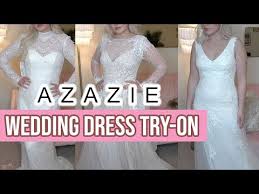 Azazie Wedding Dress Try On Review Youtube