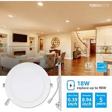 Shop Luxxr Premium 18w 8 Ultra Thin Led Recessed Light With J Box 2700k Soft White Overstock 30100155