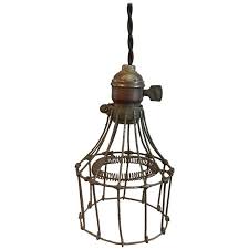Industrial Steel Wire Cage Pendant Light For Sale At 1stdibs