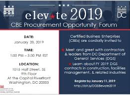Elevate 2019 Cbe Procurement Opportunity Forum January 28