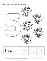 Number 5 Tracing And Colouring Worksheet For Kindergarten Numbers Kindergarten Tracing Worksheets Preschool Coloring Worksheets For Kindergarten