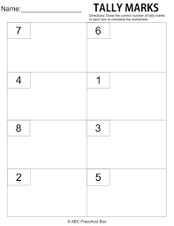 Tally Marks Preschool Worksheet From Abcpreschoolbox Com Letter Recognition Worksheets Abc Worksheets Kids Math Worksheets