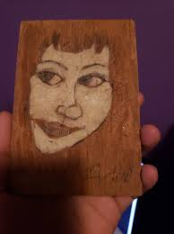 Desert rock formation resembling a print