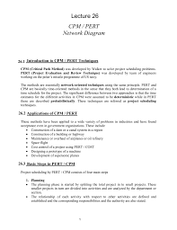 Lecture 26 Cpm Pert Network Diagram