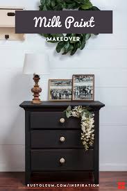 This Diy Milk Paint Furniture Tutorial Shows You How To Use Milk Paint For A Clean Or Black Painted Furniture Milk Paint Furniture Painting Laminate Furniture