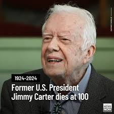 BREAKING: Former President Jimmy Carter, who redefined post-presidency,  died Sunday at the age of 100. His son, Chip Carter confirmed that the  former president died at his home in Plains, according to