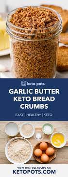 Garlic Butter Keto Bread Crumbs Crispy And Low Carb Keto Pots Recipe In 2021 Keto Bread Food Processor Recipes Recipes