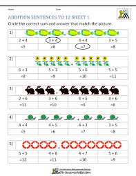 Learning addition is the first step on your way to subtraction, and makes. First Grade Addition Worksheets
