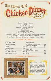 Knott S Berry Farm Ghost Town Chicken Dinner Restaurant Menu Buena Park California Menu Restaurant Chicken Dinner Dinner Restaurants