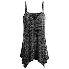 2019 New Women Irregular Summer Loose V Neck Cami Tank Tops Vest Blouse Solid Color Leisure Home Comfort Camisole Sleeveless