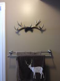 Pin By Melissa Duarte On For The Home Antler Bathroom Decor Bathroom Decor Hunting Bathroom