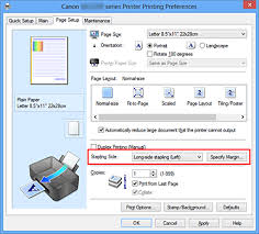 Prints documents and web pages with fast speeds of approx. Canon Pixma Manuals Mg2500 Series Setting The Stapling Margin