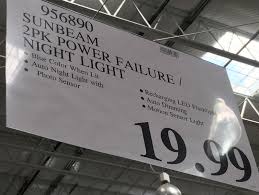 Sunbeam 16 Led Power Failure Night Light 2 Pk Costco Weekender