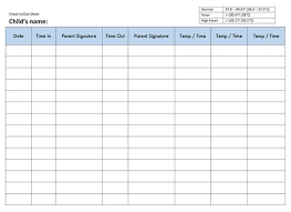 School Or Daycare Sign In Out Sheet With Temperature Checks Etsy Daycare Attendance Chart Sign In Sheet
