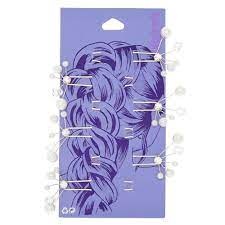Silver Pearl Glass Rhinestone Hair Pins 6 Pack Rhinestone Hair Pin Hair Pins Glass Rhinestone