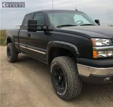 2003 Chevrolet Silverado 1500 with 17x9 0 Dick Cepek Blackout and 28570R17  Hankook Dynapro At-m and Suspension Lift 4 | Custom Offsets