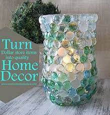 Crafts Vase Dollar Store Glass Beads Crafts Repurposing Upcycling Dollar Store Decor Dollar Store Candles Dollar Stores
