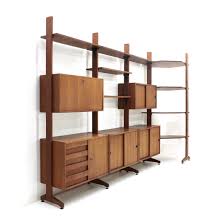 Danish modern mid century cado wall unit description: Italian Mid Century Wall Unit With Corner 1960s 95028