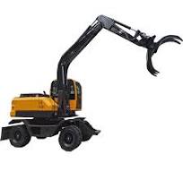 Material Scrap With Grab Excavator Handling Machine ...
