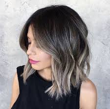 Black And Blonde Ombre Bob Dark Roots With Ash Blonde Balayage By Brittany Gonzalez Hair Styles Ash Blonde Hair Colour Short Hair Balayage