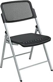 Office Star Deluxe Breathable Progrid Seat And Back Folding Chair 2 Pack Silver Finish Frame Black Seat Folding Chair Office Star Best Folding Chairs