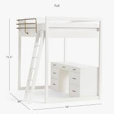 The alfred twin loft bed with desk keeps to its side of the room, opening up more space for hanging out. Waverly Loft Bed With Desk Storage Pottery Barn Teen
