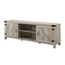 Indulge your craving for all things rustic with the humblenest farmers market 58 in. Walker Edison Farmhouse Barn Door Tv Stand For Most Tvs Up To 80 White Oak Bb70bdsdwo Best Buy