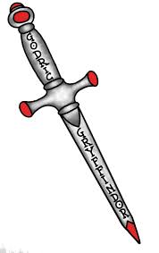 The Sword Of Godric Gryffindor Created Using Brushmarkers American Traditional Tattoo American Traditional Harry Potter