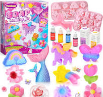 Tacobear Seife Selber Machen Bastelset Kinder 5 6 7 8 9 10 11 12 DIY Set  Experimente mit Seifenbasis Einhorn Blume Form Farben Ätherische Öle ...