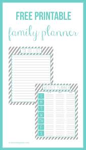 Free Printable Family Planner The Inspiration Board Family Planner Printables Family Planner Planner