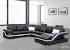 Modern White Leather Sectional Sofa