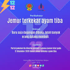 Indonesia boleh juga, tapi kemungkinan besar hasil translat akan tercampur bahasa jawa, tunggu saja ya, nanti coba kubuat. Dewan Bahasa Dan Pustaka Auf Twitter Peribahasa Peribahasa Dekadbahasakebangsaan Bahasajiwabangsa Klwbc2020
