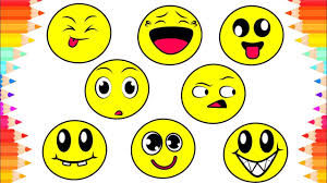 How To Draw Funny Emoji For Kids Diy Coloring Pages For Children Art For Kids Step By Step Drawing Youtube You can draw by cells and get a nice picture.