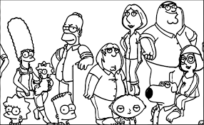 Nice Family Guy And The Simpsons Crossover Coloring Page Coloring Pages The Simpsons Bible Coloring