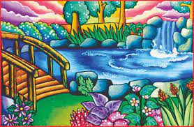 Dia pasti antusias lho mewarnai pemandangan alam seperti ini. Contoh Gambar Pemandangan Yang Mudah Untuk Digambar