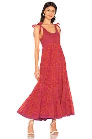 Free People Kikas Printed Midi Dress In Tangerine Revolve Cotton Midi Dress Fashion Clothes Women