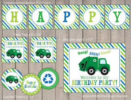 Hey I Found This Really Awesome Etsy Listing At Https Www Etsy Com Listing 178087739 Garage Truck Pa Garbage Truck Party Trucks Birthday Party Garbage Truck