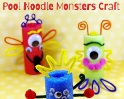 Image of Pool noodle monster craft